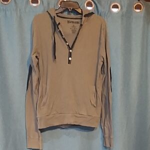 Request Olive Hoodie with Button Accents